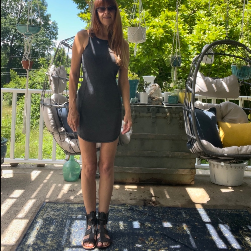 Gray Tank Racerback Dress - Picture 3 of 16